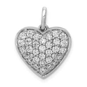 14kw 1ct Lab Grown Diamond VS/SI+ G+ Complete Cluster Heart Pendant