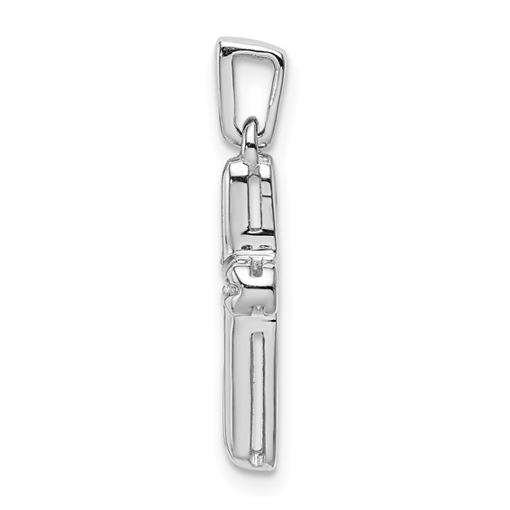 14kw 1/6ct Lab Grown Diamond VS/SI+ G+ Comp Latin Cross Pendant - Image 2