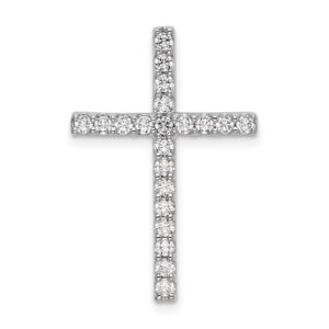 10kw 1/2ct Lab Grown Diamond VS/SI+ G+ Comp Cross Chain Slide Pendant