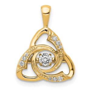 14k 1/5ct Lab Grown Diamond VS+ F+ Comp Vibrant Celtic Pendant