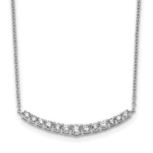 14kw 1/2ct Lab Grown Diamond VS/SI+ G+ Comp 18in Fashion Bar Necklace