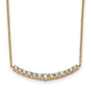 14k 1/2ct Lab Grown Diamond VS/SI+ G+ Comp 18in Fashion Bar Necklace