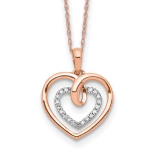 14ktt 1/10ct Lab Grown Diamond VS/SI+ G+ Comp 18 in Heart Necklace