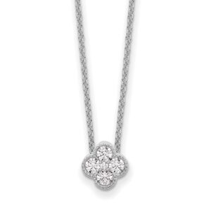14kw 1/4ct Lab Grown Diamond VS/SI+ G+ Comp 18in Bloom Necklace