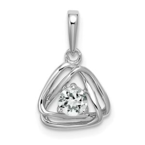 14kw 1/4ct Lab Grown Diamond VS/SI+ G+ Comp Intertwined Triangle Pendant
