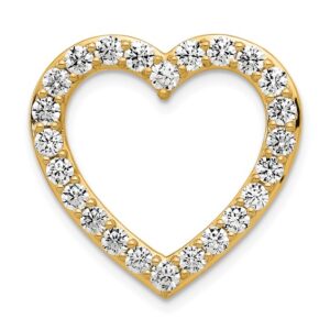 14k 1 1/2ct Lab Grown Diamond VS+ F+ Comp Heart Chain Slide
