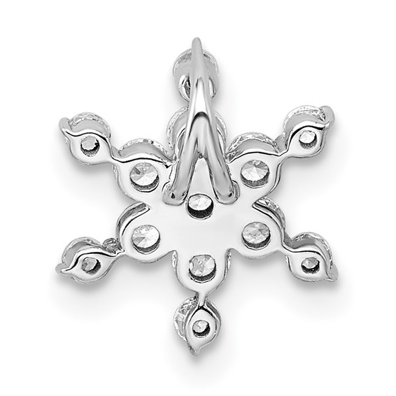 14k White Gold 1/2 ct Lab Grown Dia VS/SI+ G+ Comp Star Chain Slide Pendant - Image 3