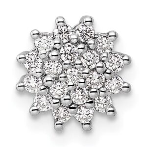 14k White Gold 1/4 ct Lab Grown Diamond VS/SI+ G+ Chain Slide Pendant