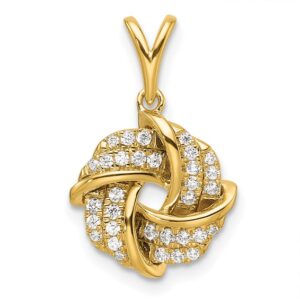 14k 1/5ct Lab Grown Diamond VS/SI+ G+ Complete Love Knot Pendant