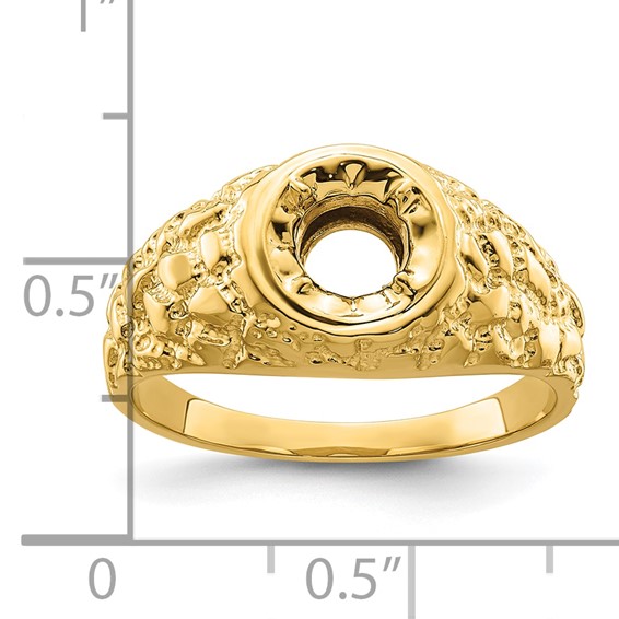 14k 7/8 ct Center Men's Ring Mounting - Image 5