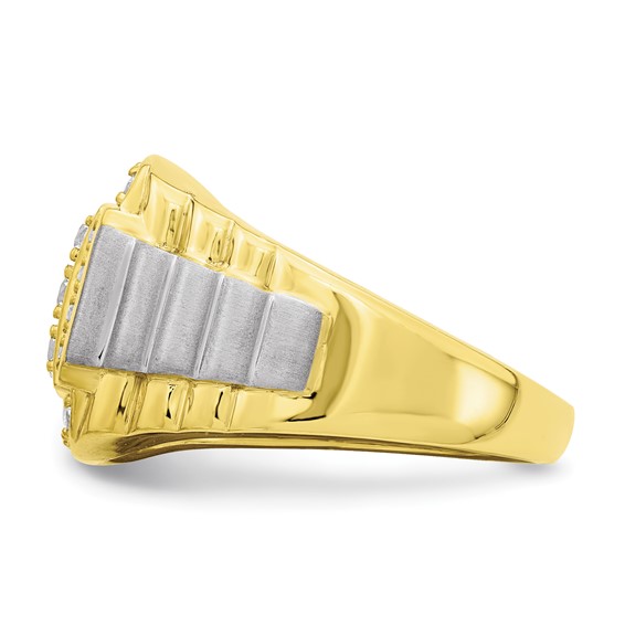 10k 1 3/8 ct Lab Grown Diamond VS/SI+ G+ Men's Ring - Image 3