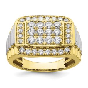 10k Two-Tone 1 3/8 ct Lab Grown Diamond VS/SI+ G+ Men's Ring