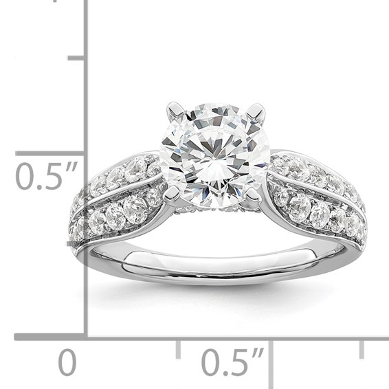 14kw 1 5/8ct Lab Grown Diamond VS/SI+ G+ Round Complete Eng Ring - Image 7