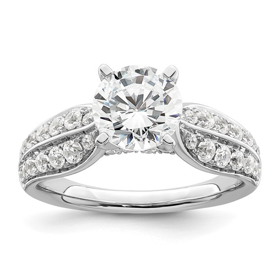 14kw 1 5/8ct Lab Grown Diamond VS/SI+ G+ Round Complete Eng Ring