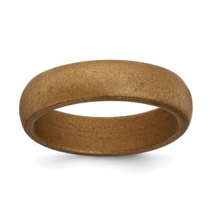 Silicone Bronze Metallic 5.7mm Band