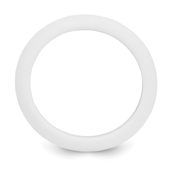 Silicone White 8mm Domed Band - Image 2