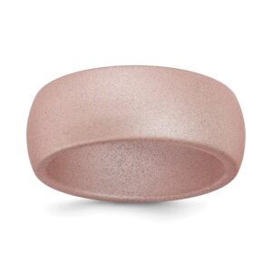 Silicone Pink Metallic 8.7mm Domed Band