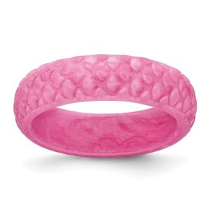 Silicone Pink Mermaid Pattern 5.7mm Band