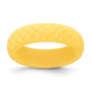 Silicone Yellow Mermaid Pattern 5.7mm Band