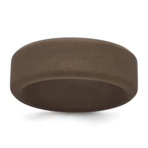 Silicone Bronze Metallic 8mm Band