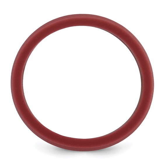 Silicone Dark Red 8.70mm Flat Edge Band - Image 2