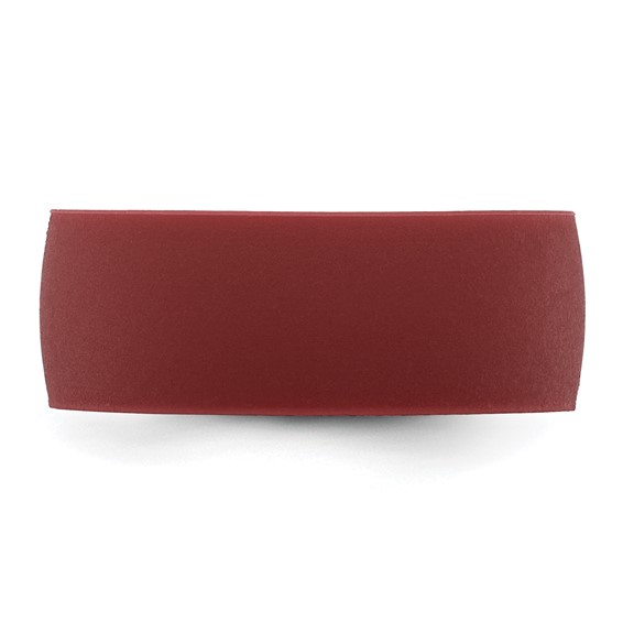 Silicone Dark Red 8.70mm Flat Edge Band - Image 3