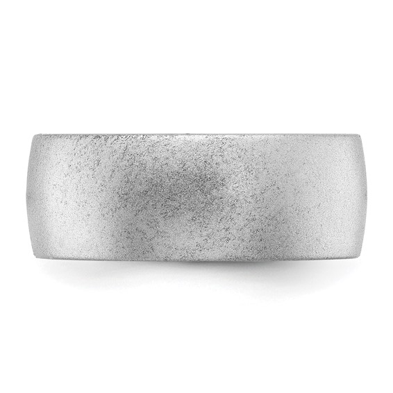 Silicone Metallic Silver 8.70mm Flat Edge Band - Image 3