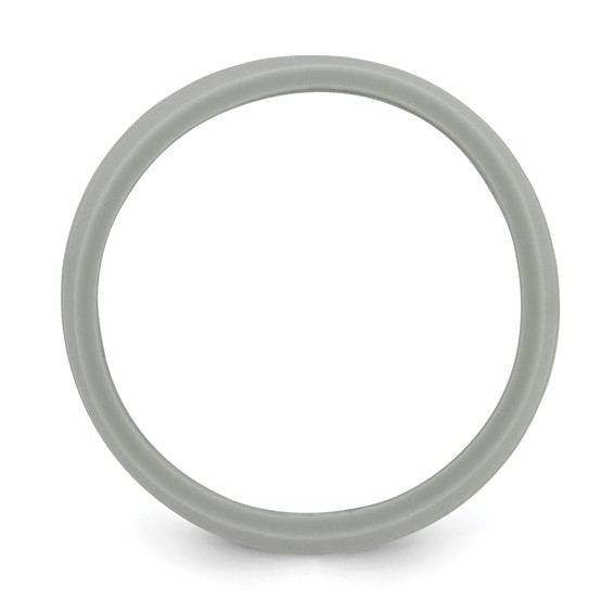 Silicone Light Gray 8.50mm Grooved Band - Image 2