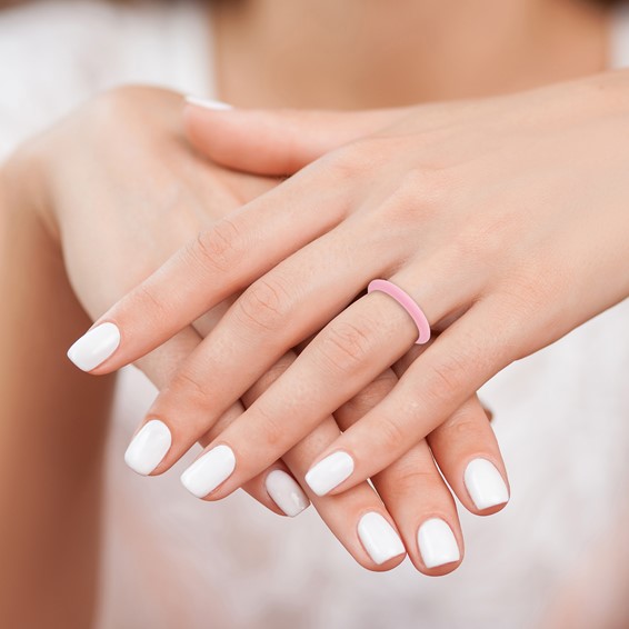 Silicone Pink 3mm Round Band - Image 5