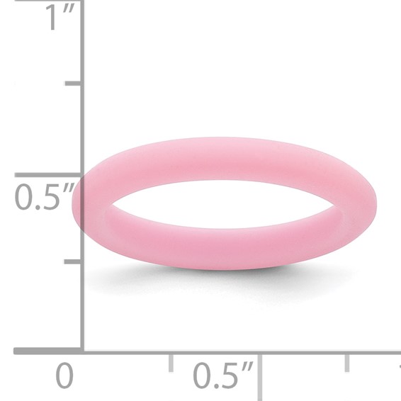 Silicone Pink 3mm Round Band - Image 4