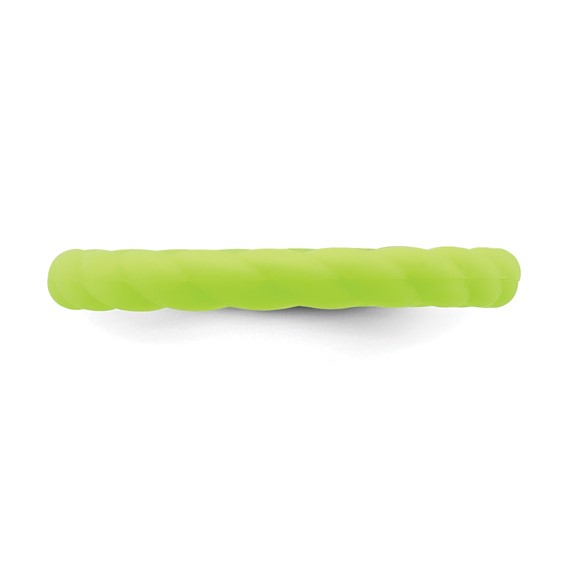 Silicone Bright Green 3mm Braided Band - Image 3