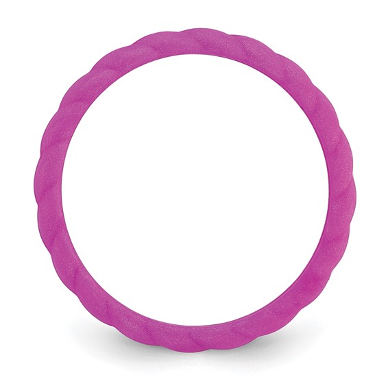 Silicone Plum Purple 3mm Braided Band - Image 2