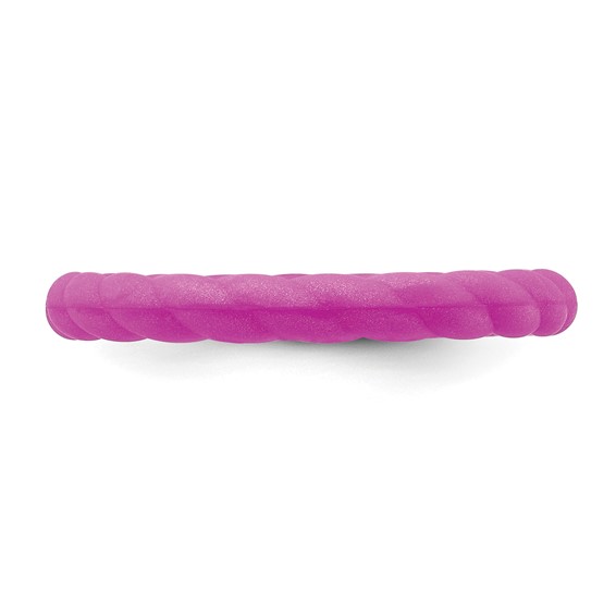 Silicone Plum Purple 3mm Braided Band - Image 3