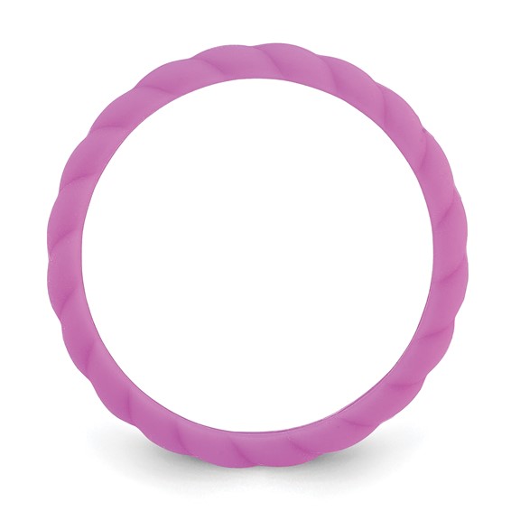 Silicone Purple 3mm Braided Band - Image 2