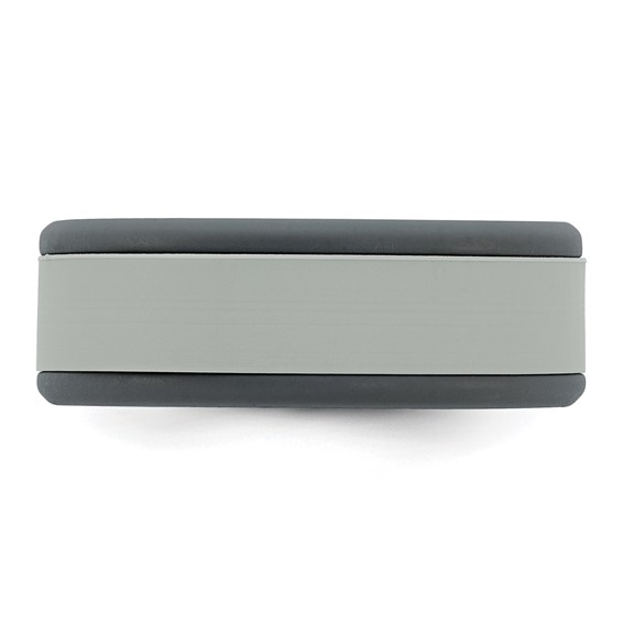 Silicone Grey with Removable Light Grey Center 8mm Band - Image 3