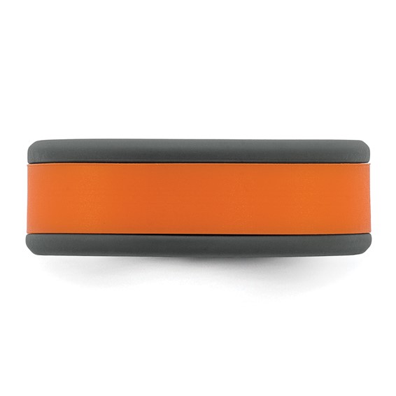 Silicone Grey with Removable Orange Center 8mm Band - Image 3