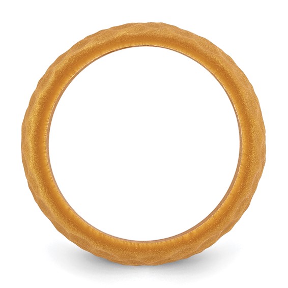 Silicone Metallic Gold 8.50mm Hammered Band - Image 2