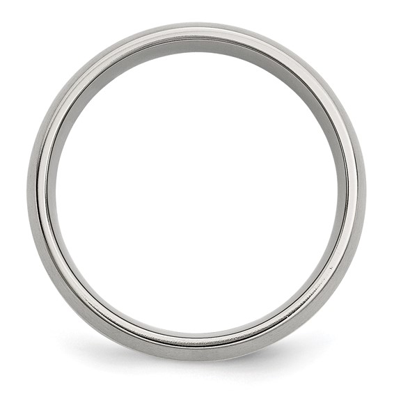 Stainless Steel with 14k Yellow Inlay Brushed 8mm Band - Image 6