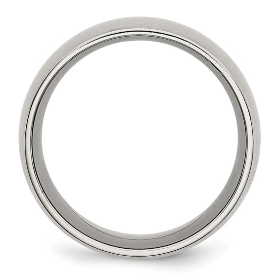 Stainless Steel Brushed 12mm Half Round Band - Image 2
