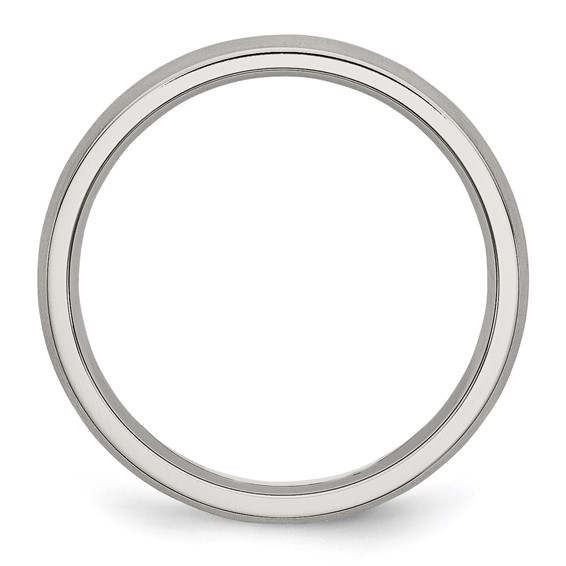 Stainless Steel Brushed 4mm Half Round Band - Image 7