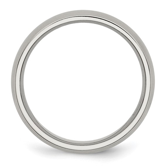Stainless Steel Brushed 6mm Half Round Band - Image 2