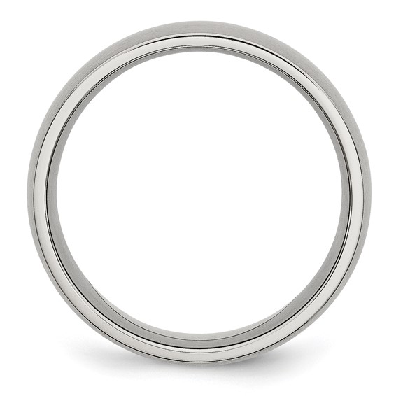 Stainless Steel Brushed 8mm Half Round Band - Image 6