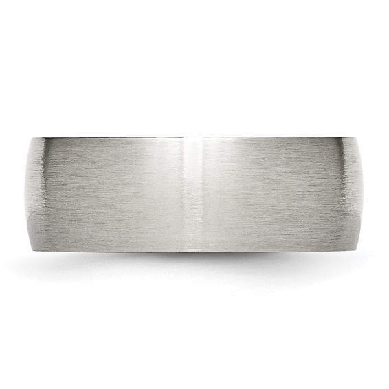 Stainless Steel Brushed 8mm Half Round Band - Image 2