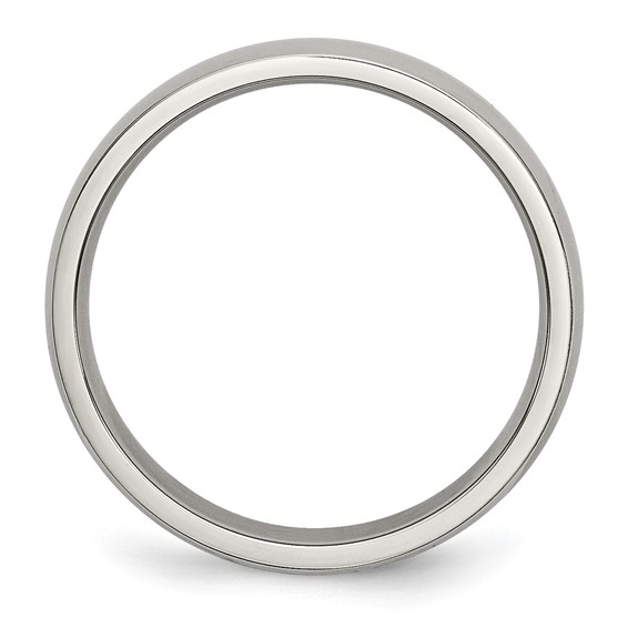 Stainless Steel Polished 4mm Half Round Band - Image 2