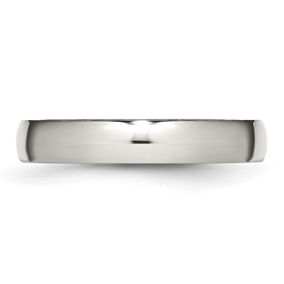 Stainless Steel Polished 4mm Half Round Band - Image 3