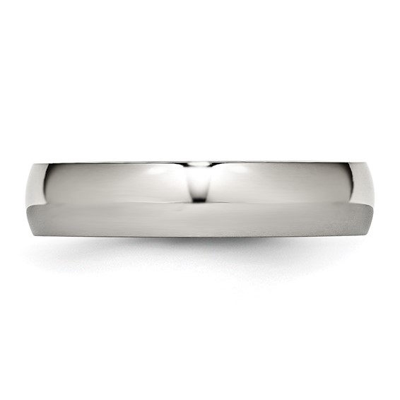Stainless Steel Polished 5mm Half Round Band - Image 3