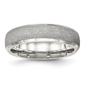 Stainless Steel Polished Laser Cut 6mm Band