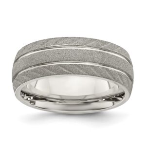 Stainless Steel Polished and Satin 8mm Band