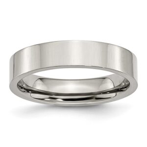 Stainless Steel Polished 5mm Flat Band