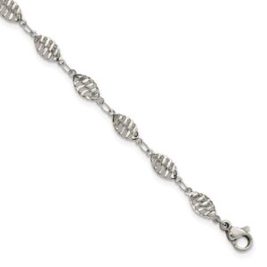 Stainless Steel Polished 9in Plus 1in ext. Anklet